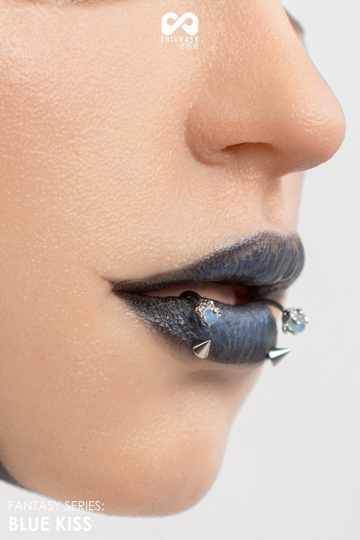 Blauer Kuss Fantasy Rätselmaske