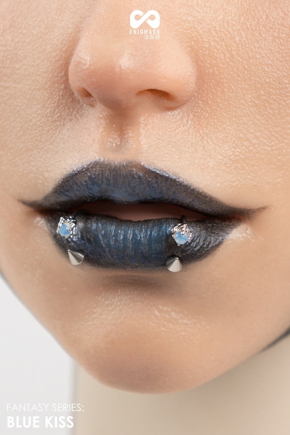 Blauer Kuss Fantasy Rätselmaske