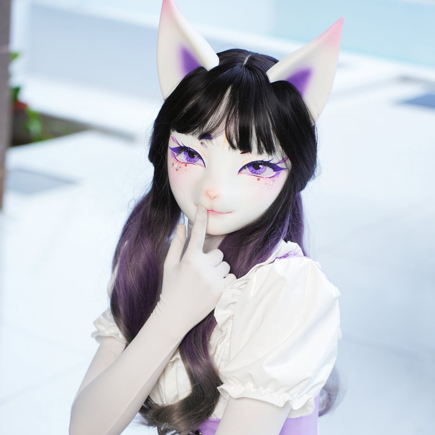 藤の花着ぐるみマスク