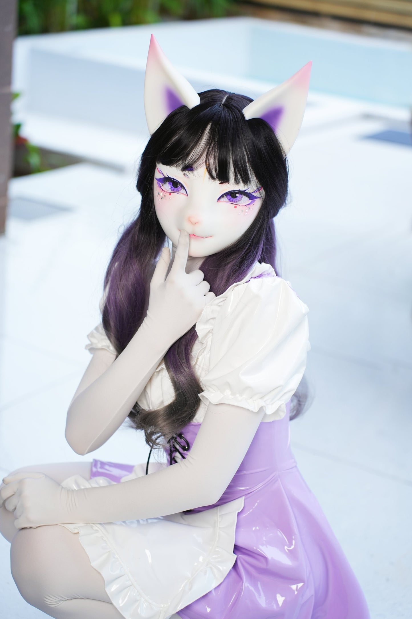 藤の花着ぐるみマスク