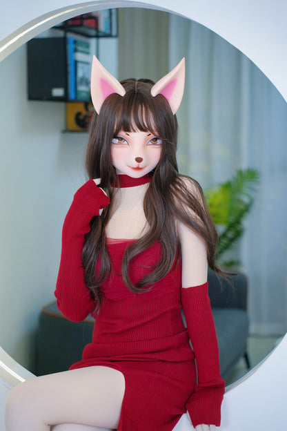 Scharlachrote Kigurumi-Maske